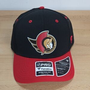 Ottawa senators Fanatics Black and Red Cap with Emblem New